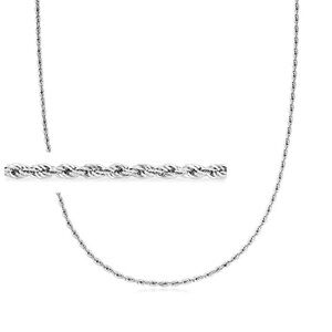 22” Sterling Silver 2mm Italian Rope Chain